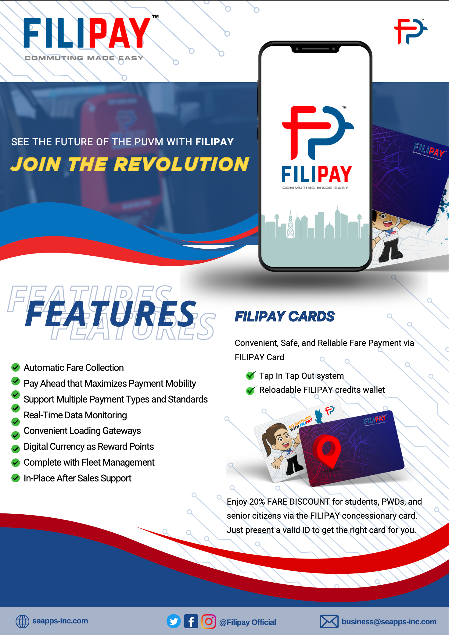 Overview of FILIPAY automated fare collection features